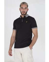 Brave Soul - 'Glover' Short Sleeve Jacquard Collar Jersey Polo Shirt Cotton - Lyst