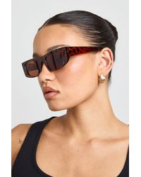Boohoo - Chunky Rectangular Sunglasses - Lyst