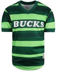 Mitchell & Ness - Nba Bucks Wordmark Mesh T-Shirt - Lyst