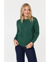 Izabel London - Textured Long Sleeve Slim Knit Jumper - Lyst