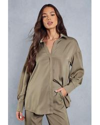 MissPap - Satin Relaxed Shirt - Lyst