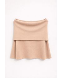 MixRay - Oversized Ribbed Knitwear Blouse With Madonna Collar - Lyst
