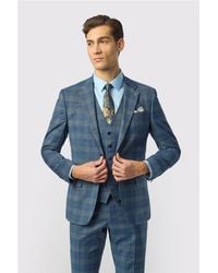 Ted Baker - Single Breasted Long Sleeve Two Button Checked Slim Fit Suit Jacket - Lyst
