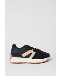 Oasis - Boston Faux Suede Lace Up Trainer - Lyst
