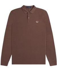 Fred Perry - Brick Long Sleeve Classic Polo Shirt - Lyst