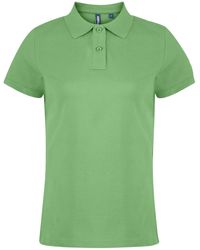 Asquith & Fox - Ladies Plain Short Sleeve Polo Shirt (Lime) - Lyst