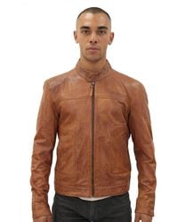 Infinity Leather - Classic Fitted Biker Jacket-Austin - Lyst