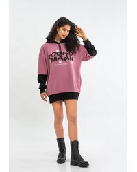 Tom Barron - Oversized Jurk Met Capuchon En Logo Op De Rug - Lyst