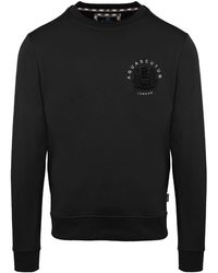 Aquascutum - Crew Neck Ribbed Collar Long Sleeve Sweatshirt - Lyst