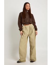 Boohoo - Tall Nylon Pleat Detail Cargo Trousers - Lyst