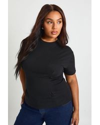 Boohoo - Plus Cotton Cinched Waist T-Shirt - Lyst