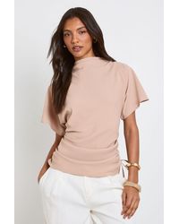 Boohoo - Tall Loose Ruched Side Body Top - Lyst