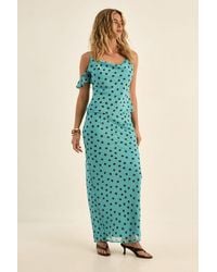 Nasty Gal - Chiffon Polka Dot Bias Maxi Skirt Co-Ord - Lyst
