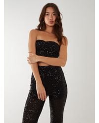 Pink Vanilla - Sequin Corset Top - Lyst