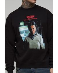 BoohooMAN - Tall Oversized Stranger Things License Printed Sweatshirt - Lyst