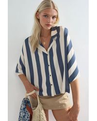 Busem - Lässige Passform Gestreifte Button-Up-Bluse - Lyst
