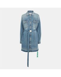 Off-White c/o Virgil Abloh - Off Logo Collared Neck Mini Dress - Lyst