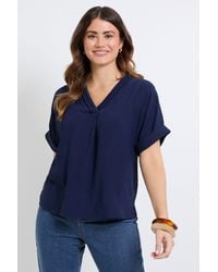 Wallis - Pintuck Detail T Shirt - Lyst