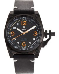 Shield - Pascal Leather-Band Diver Watch - Lyst