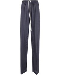 Rick Owens - Drawstring Cotton Trousers - Lyst