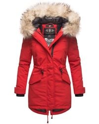 Navahoo - Premium Damen Winterjacke Lady Like – Klassischer Parka Mit Abnehmbarem Kunstfellkragen - Lyst