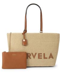 Carvela Kurt Geiger - Frame Raffia Tote Bag - Lyst