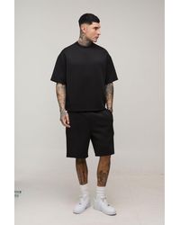 BoohooMAN - Tall Relaxed Fit Scuba Marl Shorts - Lyst