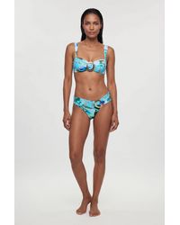 Karen Millen - Chain Print Bandeau Metal Trim Detail Bikini Top - Lyst