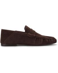 Steve Madden - Suede Roger Dark Loafers - Lyst