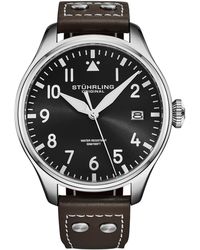 Stuhrling - Airman 4078 Quartz 43Mm Pilot Watch - Lyst