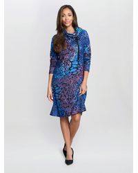 Gina Bacconi - Aileen Abstract Print Dress - Lyst
