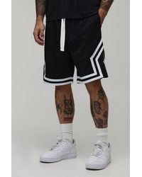 BoohooMAN - Mid Length Mesh Tape Detail Basketball Shorts - Lyst