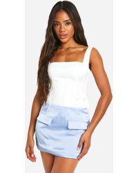 Boohoo - Satin Micro Mini Skirt - Lyst