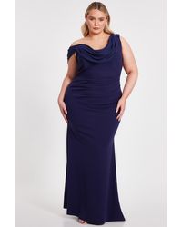 Quiz - Curve Drop Sleeve Maxi Dress - Lyst