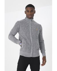 Brave Soul - 'Damir' Funnel Neck Zip Through Knitted Jumper - Lyst