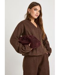 Boohoo - Wool Look Pleated Barrel Sleeve Blazer - Lyst