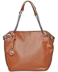Isabella Rhea - Bruin Rundleer Tas - Lyst