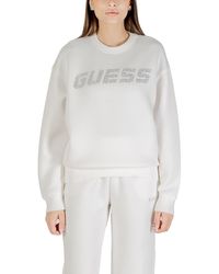 Guess - Sweatshirt Mit Strass-Logo - Lyst