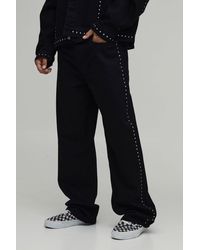BoohooMAN - Studded Relaxed Fit Co-Ord Jeans - Lyst