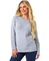 Roman - Petite Pearl Detail Knit Jumper - Lyst