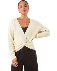 Roman - Petite Twist Front Knit Jumper - Lyst