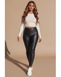 Femme Luxe - Panel Detail High Waisted Leggings- Kiya - Lyst