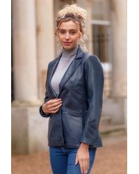 Ashwood Leather - 'Lucia' Real Fashion Single Breasted Blazer - Lyst