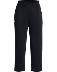Under Armour - Ua Rival Terry Crop Wide Leg Tracksuit Bottom - Lyst