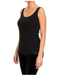 Janira - Womenss Wide Strap Round Neckline Lightweight Fabric T-Shirt 1045201 - Lyst