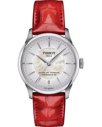 Tissot - T-Classic Chemin Des Tourelles Powermatic 80 Watch T1392071611100 Leather - Lyst
