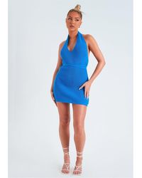 Missy Empire - Missy Empire Halter Neck Mini Dress - Lyst