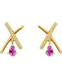 Orphelia - 'Charlotte' 925 Sterling Drop Earrings - Lyst