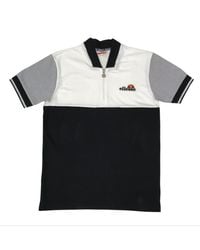 Ellesse - Slim Fit Zip Tricol Polo Cotton - Lyst
