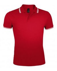 Sol's - Pasadena Tipped Short Sleeve Pique Polo Shirt Cotton - Lyst